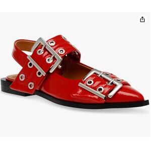 Steve Madden Women's Graya Flat - Color Red Patent - Size 8